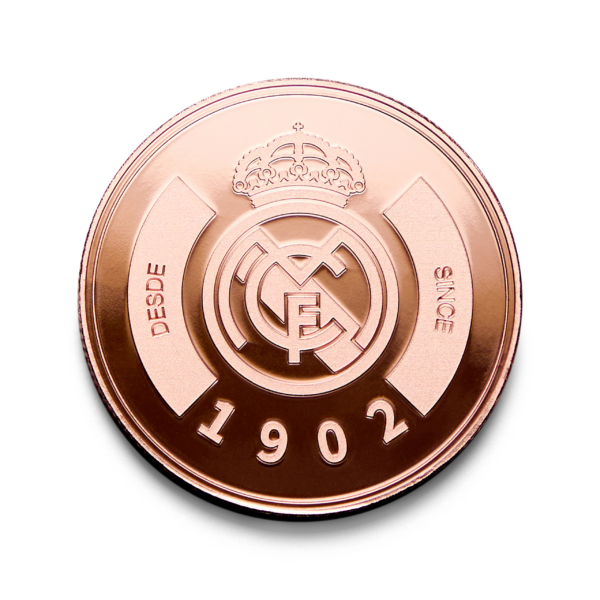 Moneda Oficial Real Madrid Coleccionable 1902 Bronce