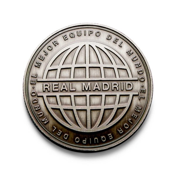 Moneda Oficial Real Madrid Coleccionable El Mejor Equipo del Mundo Níquel Ant.