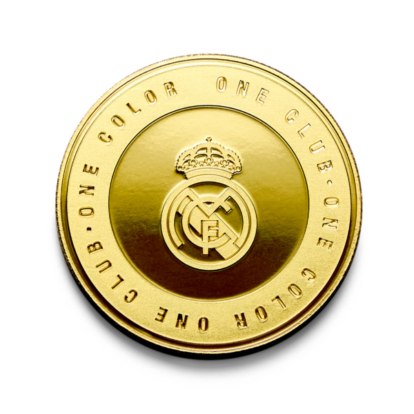 Moneda Oficial Real Madrid Coleccionable One Club One Color Oro