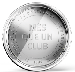 Moneda Oficial FC Barcelona Coleccionable Més que un Club Plata