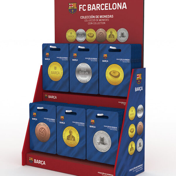 Expositor Monedas FC Barcelona