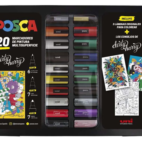 MALETA POSCA METÁLICA 20P DIRTY HARRY