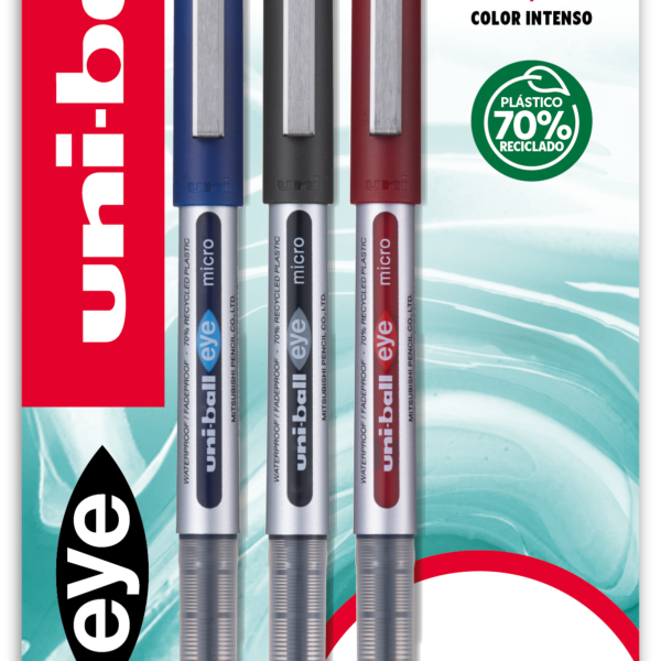 BLISTER UB-150E 3P AZUL/NEGRO/ROJO