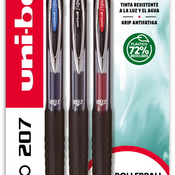 BLISTER UMN-207E 3P AZUL/NEGRO/ROJO