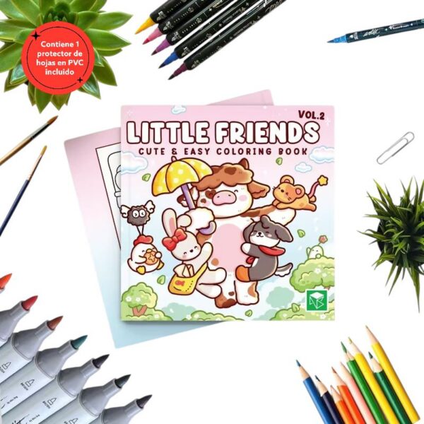 LIBRO DE MODA RRSS PARA COLOREAR LITTLE FRIENDS 48 PÁGINAS