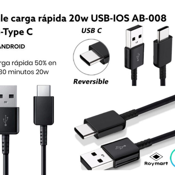 CABLE DE CARGA USB-C PARA ANDROID