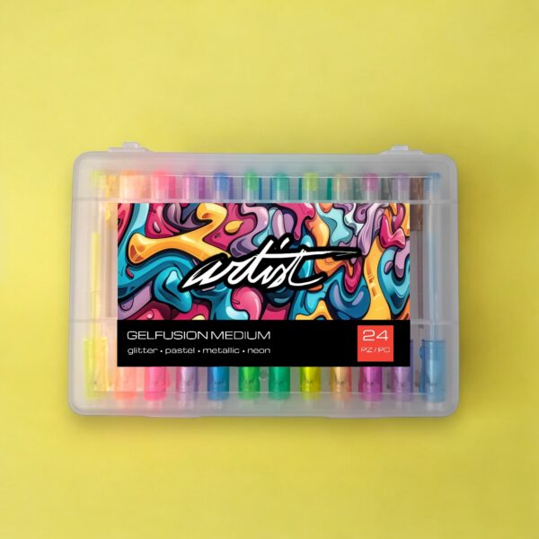 MALETA MEDIUM 24 BOLIS GEL ,3 TINTAS