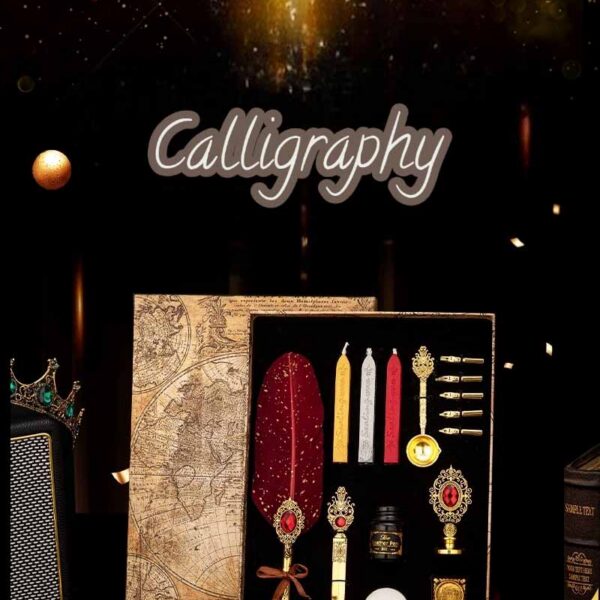 SET PLUMA ARTIST CALLIGRAPHY LUXURY COMPLET,4 COL.