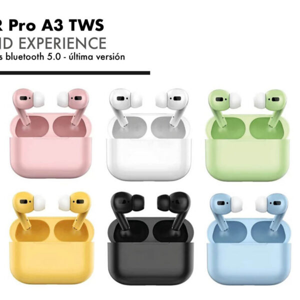 AURICULARES InEar PRO A3 BLUETOOHT 5.0, 4 COLORES