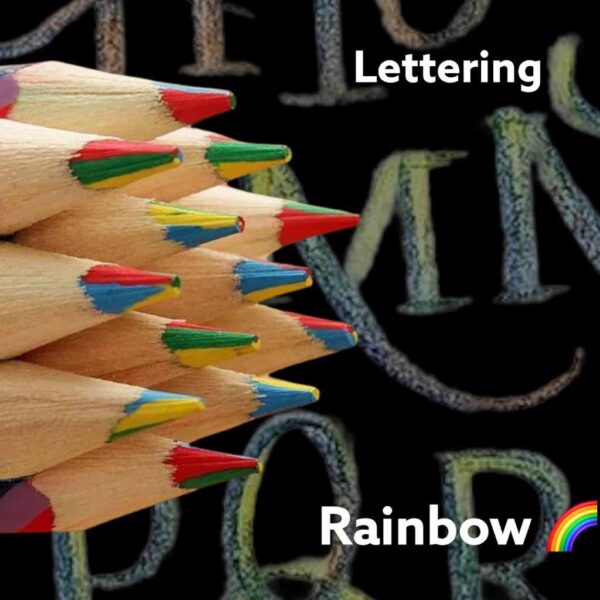 BOTE PVC 24 LAPICES RAINBOW CUATRICOLOR