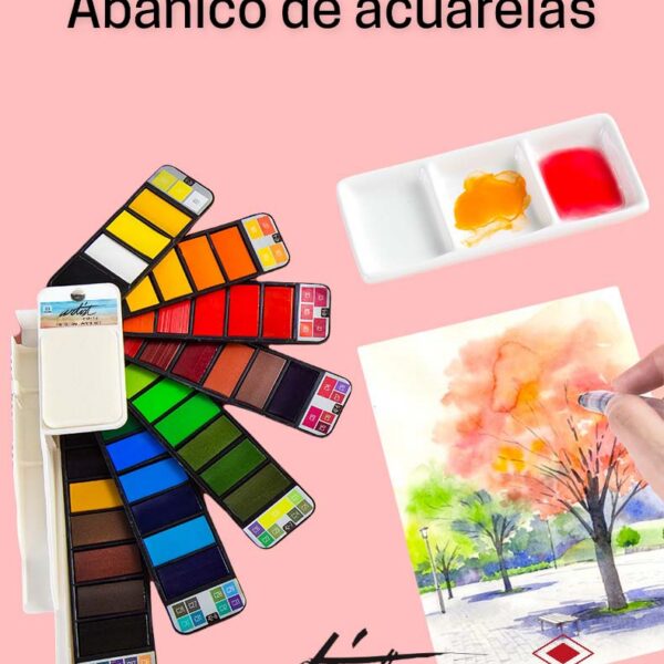 CAJA ABANICO 42 PROFESSIONAL WATER COLOR