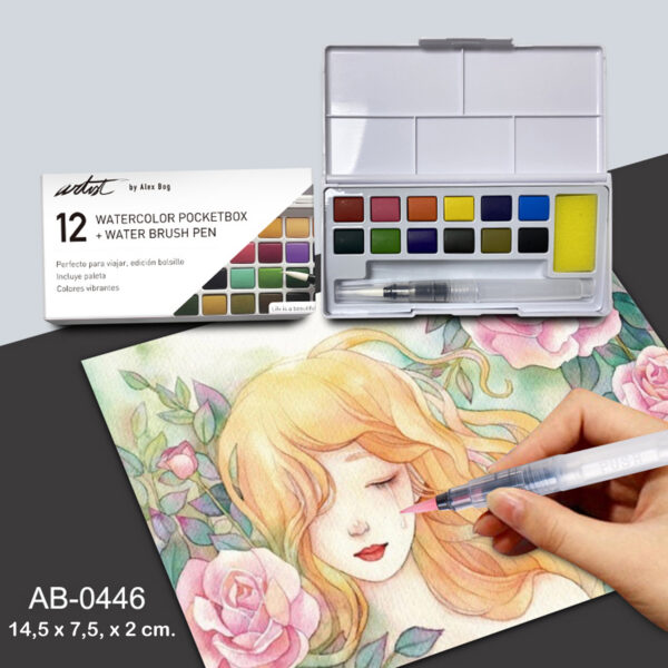 CAJA 12 ACUARELAS POCKETBOX ARTIST