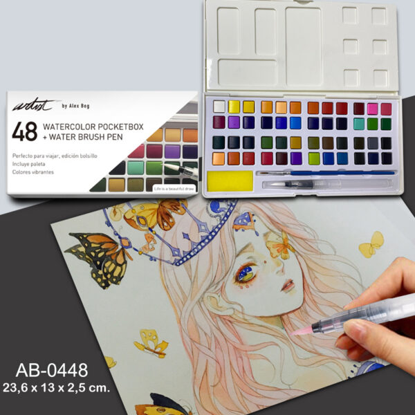 CAJA 48 ACUARELAS POCKETBOX ARTIST