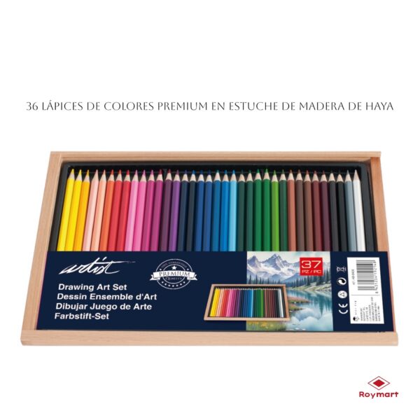 ESTUCHE ARTIST MADERA DE HAYA 36 COLORES PREMIUM
