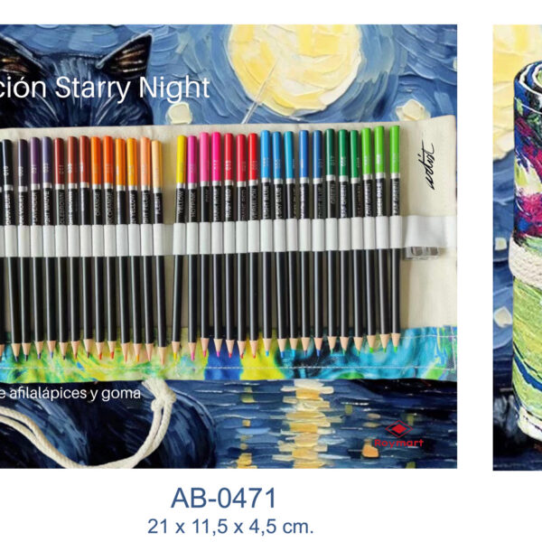 BOX TELA 36 LAPICES PREMIUM C/ GOMA Y AFILALAP.