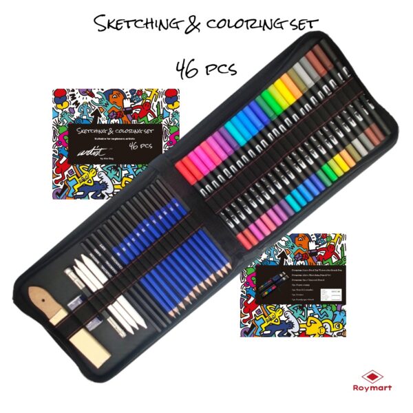 ESTUCHE 46 PZAS.SKETCH CON ROTULADORES DOBLE PUNTA