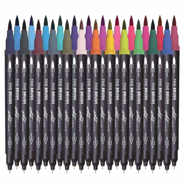 24 ROTULADORES FINE BRUSH GAMA CREATIVE 2 PUNTAS