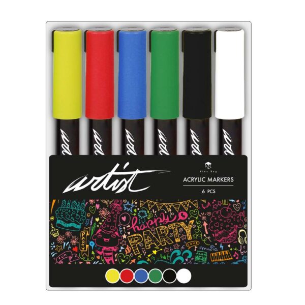 ESTUCHE ACRILICOS GAMA ARTIST,6 COLORES BASICOS