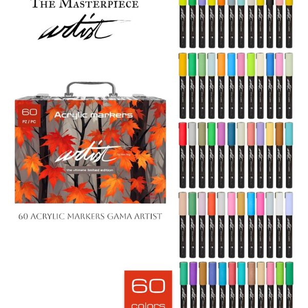 MALETIN ACRYLICOS GAMA ARTIST ORGANIZADOR 60 COL.