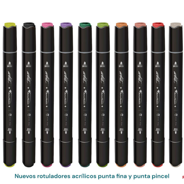 ESTUCHE ACRILICOS DOBLE PUNTA ARTIST,12 COL