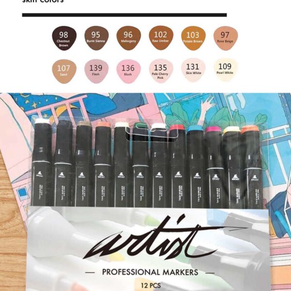 ESTUCHE GAMA ARTIST 12 SKIN COLORS