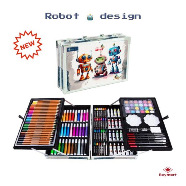 SET ART STUDIO ALUMINIO 145 PIEZAS ROBOTS