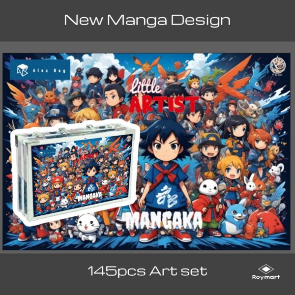 SET ART STUDIO ALUMINIO 145 PIEZAS MANGA