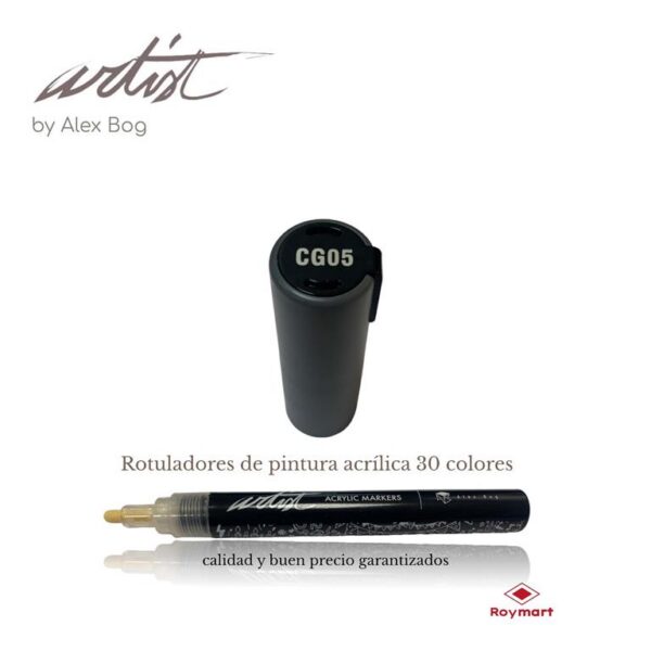 ESTUCHE 12 ROTUL.ACRILICO GC05 GRIS OSCURO