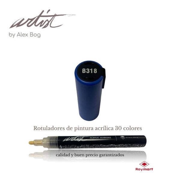 ESTUCHE 12 ROTUL.ACRILICO B318 AZUL MARINO