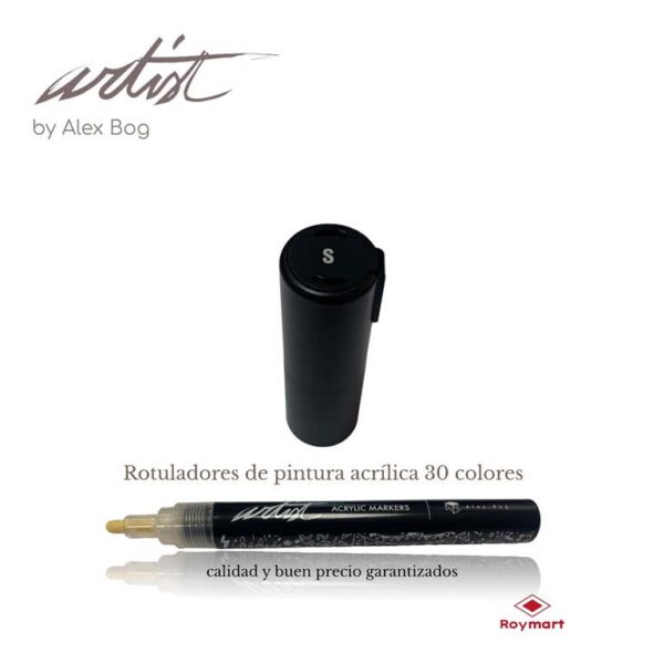 ESTUCHE 12 ROTUL.ACRILICO S NEGRO