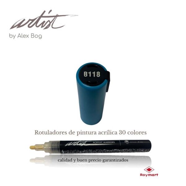 ESTUCHE 12 ROTUL.ACRILICO B118 TURQUESA