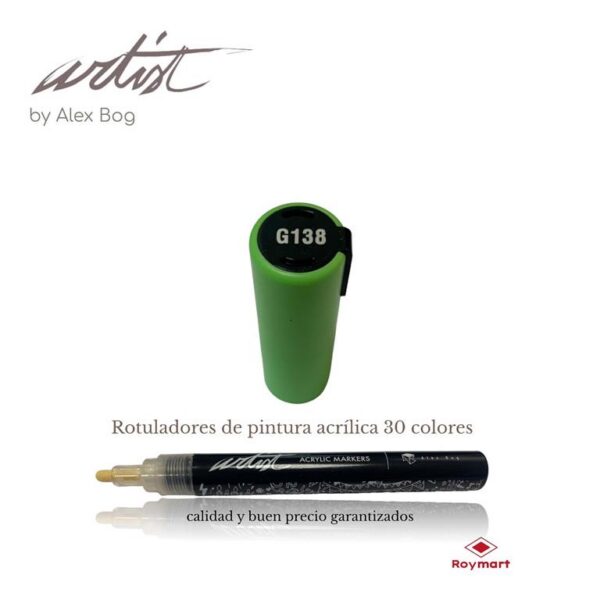 ESTUCHE 12 ROTUL.ACRILICO G138 VERDE FLUOR