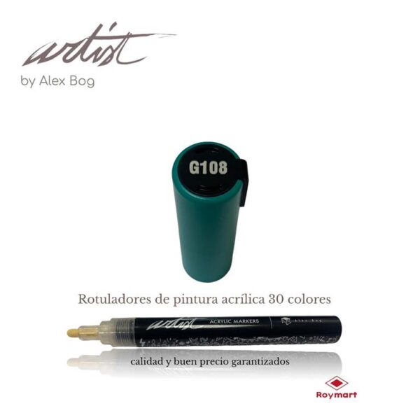 ESTUCHE 12 ROTUL.ACRILICO G108 VERDE TURQUESA