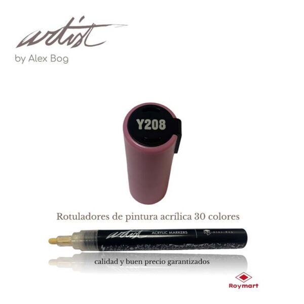 ESTUCHE 12 ROTUL.ACRILICO Y208 ROSA PASTEL
