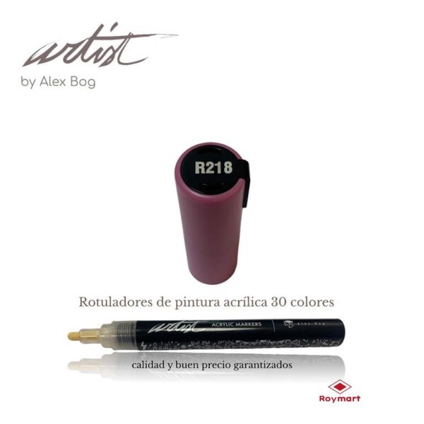 ESTUCHE 12 ROTUL.ACRILICO R218 ROSA