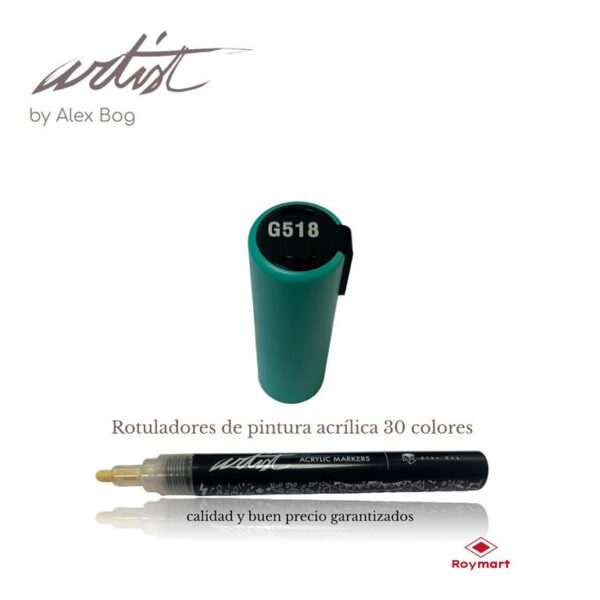 ESTUCHE 12 ROTUL.ACRILICO G518 VERDE MINT