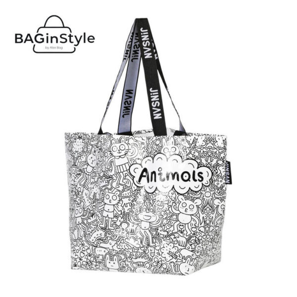 PP WOVEN BAG GRANDE ANIMALS