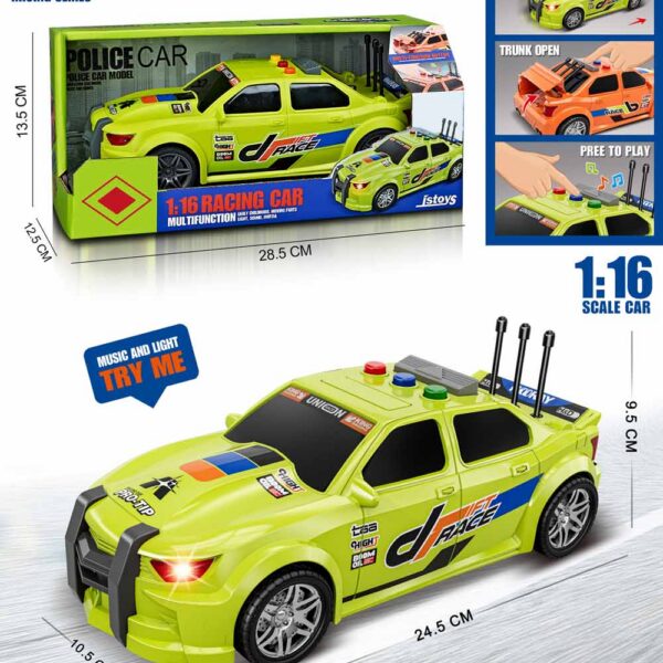 COCHE RACING VERDE ESCALA 1:16 LUZ Y SONIDO
