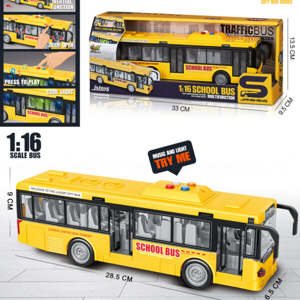 BUS SCHOOL MULTIFUNCION ESCALA 1:16 LUZ Y SONIDO