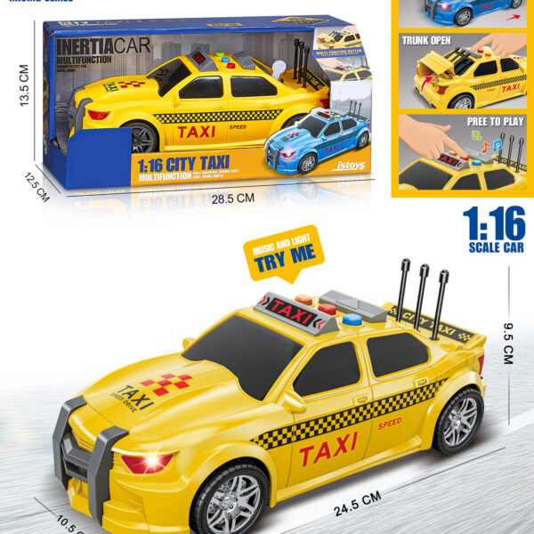 TAXI MULTIFUNCION ESCALA 1:16 LUZ Y SONIDO