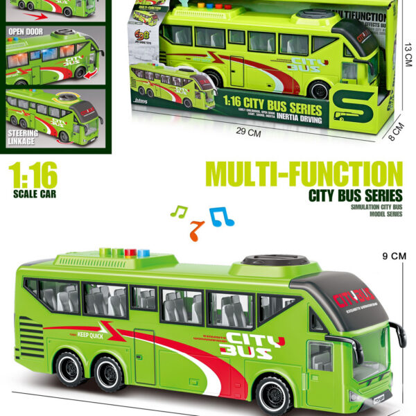 CITY BUS MULTIFUNCION VERDE LUZ Y SONIDO