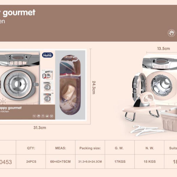 LAVADORA HAPPY GOURMET MARRON CON LUZ Y SONIDO