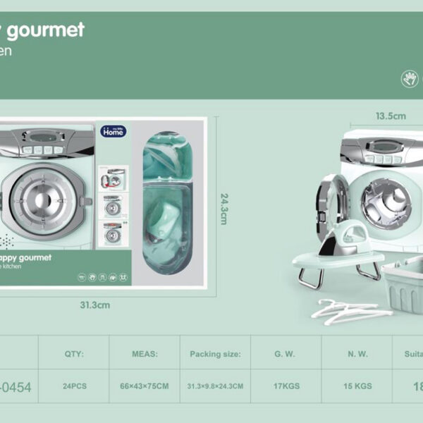 LAVADORA HAPPY GOURMET VERDE CON LUZ Y SONIDO