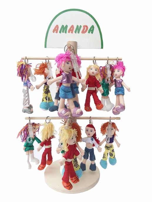 EXP.36 MUÑECAS TELA LLAVERO COL.AMANDA DISCO