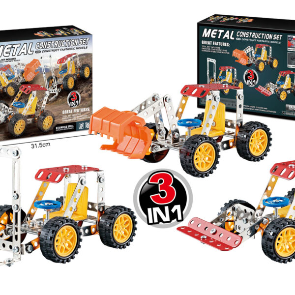 PUZZLE CONSTRUCCION TRACTORES 3 EN 1 ,112 PZAS.