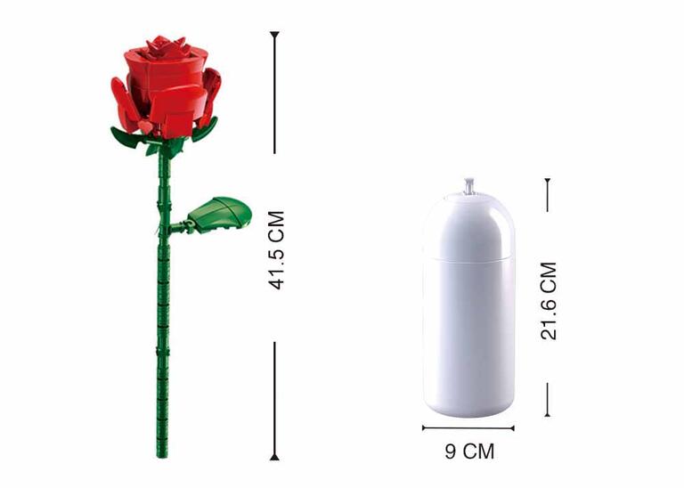 BRIC SET 263 PIEZAS ROSA FLOR