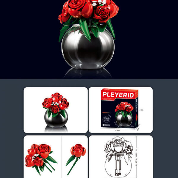 BRIC SET 313 PIEZAS TIESTO CON ROSAS