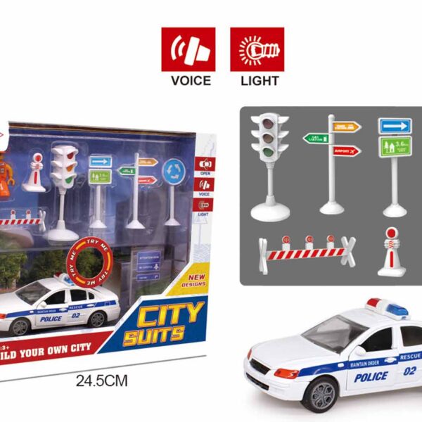 SET COCHE POLICIA CON COMPLEMENTOS
