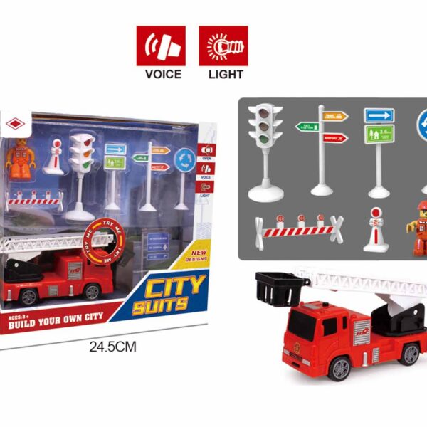 SET COCHE BOMBEROS CON COMPLEMENTOS