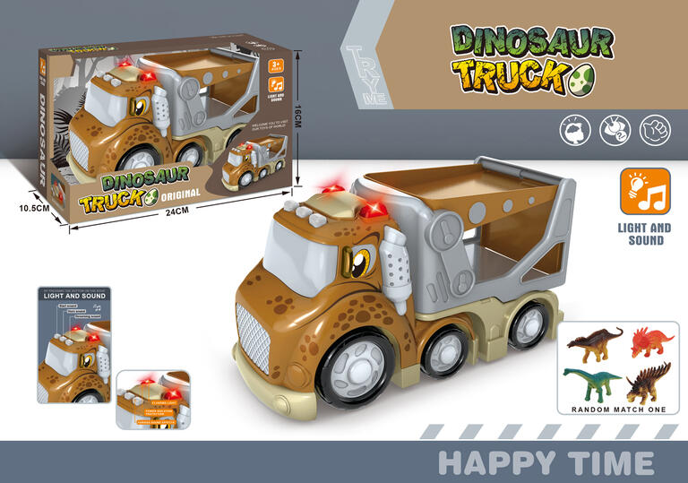 CAMION DINOSAUR TRUCK CON LUZ Y SONIDO